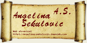 Angelina Sekulović vizit kartica